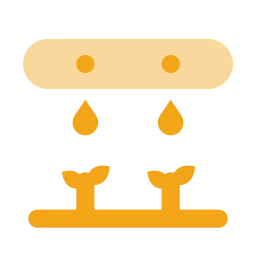Drip irrigation icon, Flat style