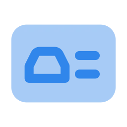 Driving licence icon, Flat style