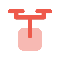 Drone delivery icon, Flat style