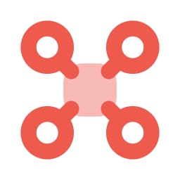 Drone icon, Flat style