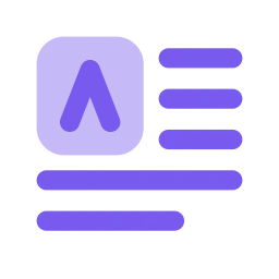 Drop cap icon, Flat style