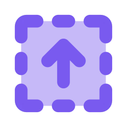 Drop zone icon, Flat style