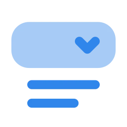 Dropdown icon, Flat style