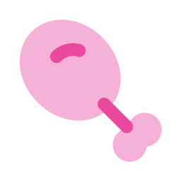 Drumstick icon, Flat style