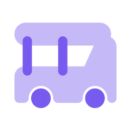 E rickshaw icon, Flat style