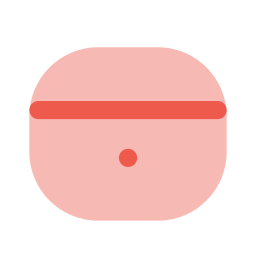Earbuds case icon, Flat style