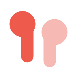 Earbuds icon, Flat style