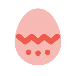 Easter egg icon, Flat style
