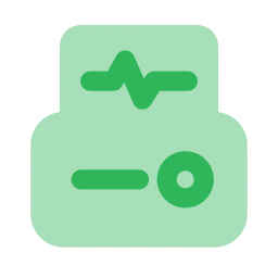 Ecg machine icon, Flat style