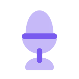 Egg cup icon, Flat style