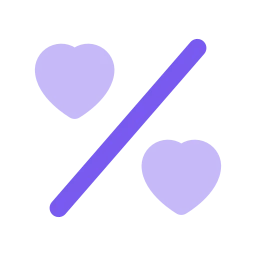 Engagement rate icon, Flat style