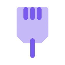 Ethernet plug icon, Flat style