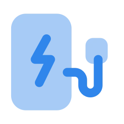 Ev charger icon, Flat style