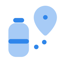 Ev range icon, Flat style