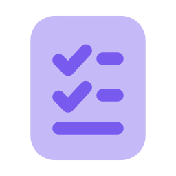 Exam icon, Flat style