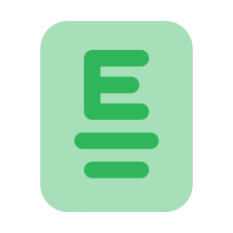 Eye chart icon, Flat style