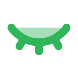 Eye closed icon, Flat style
