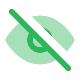Eye off icon, Flat style