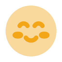 Face blush icon, Flat style