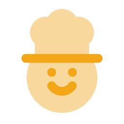 Face chef icon, Flat style