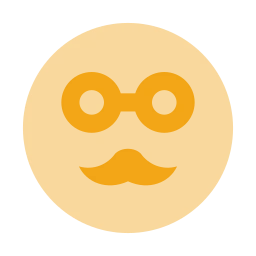 Face disguise icon, Flat style