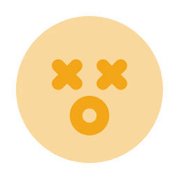 Face dizzy icon, Flat style