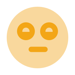 Face eye roll icon, Flat style
