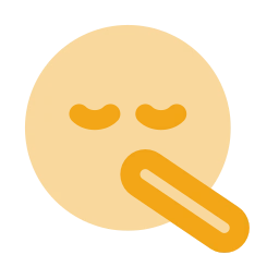 Face fever icon, Flat style