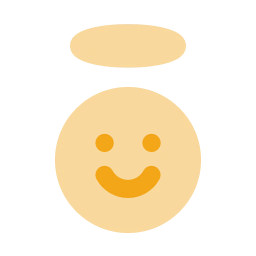 Face halo icon, Flat style
