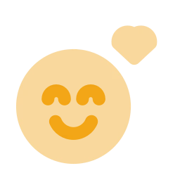 Face hearts icon, Flat style