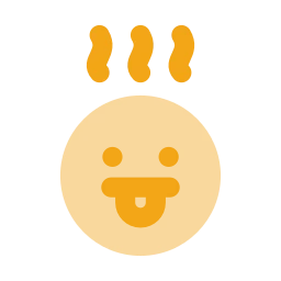 Face hot icon, Flat style