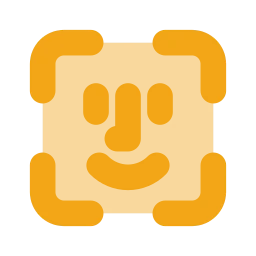 Face id icon, Flat style