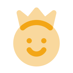Face king icon, Flat style