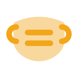 Face mask icon, Flat style