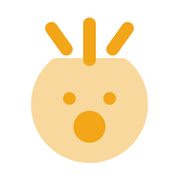 Face mind blown icon, Flat style
