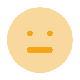 Face neutral icon, Flat style