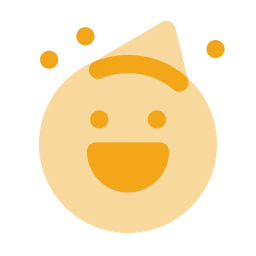 Face party icon, Flat style