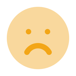 Face sad icon, Flat style