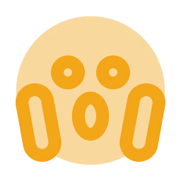Face scream icon, Flat style