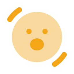 Face shaking icon, Flat style