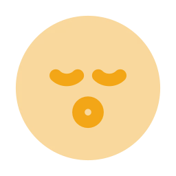Face sleep icon, Flat style