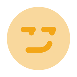 Face smirk icon, Flat style
