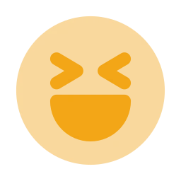Face squint icon, Flat style