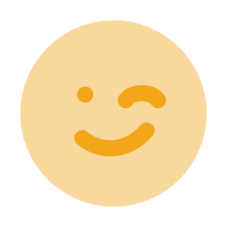 Face wink icon, Flat style