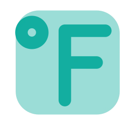 Fahrenheit icon, Flat style