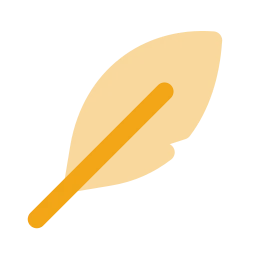 Feather icon, Flat style