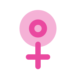 Female icon, Flat style