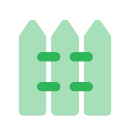 Fence icon, Flat style