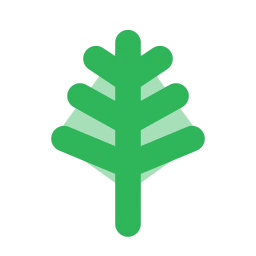 Fern icon, Flat style