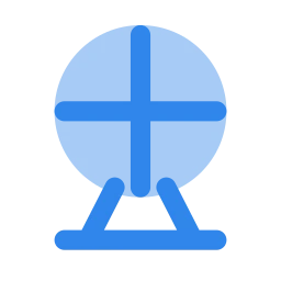 Ferris wheel icon, Flat style